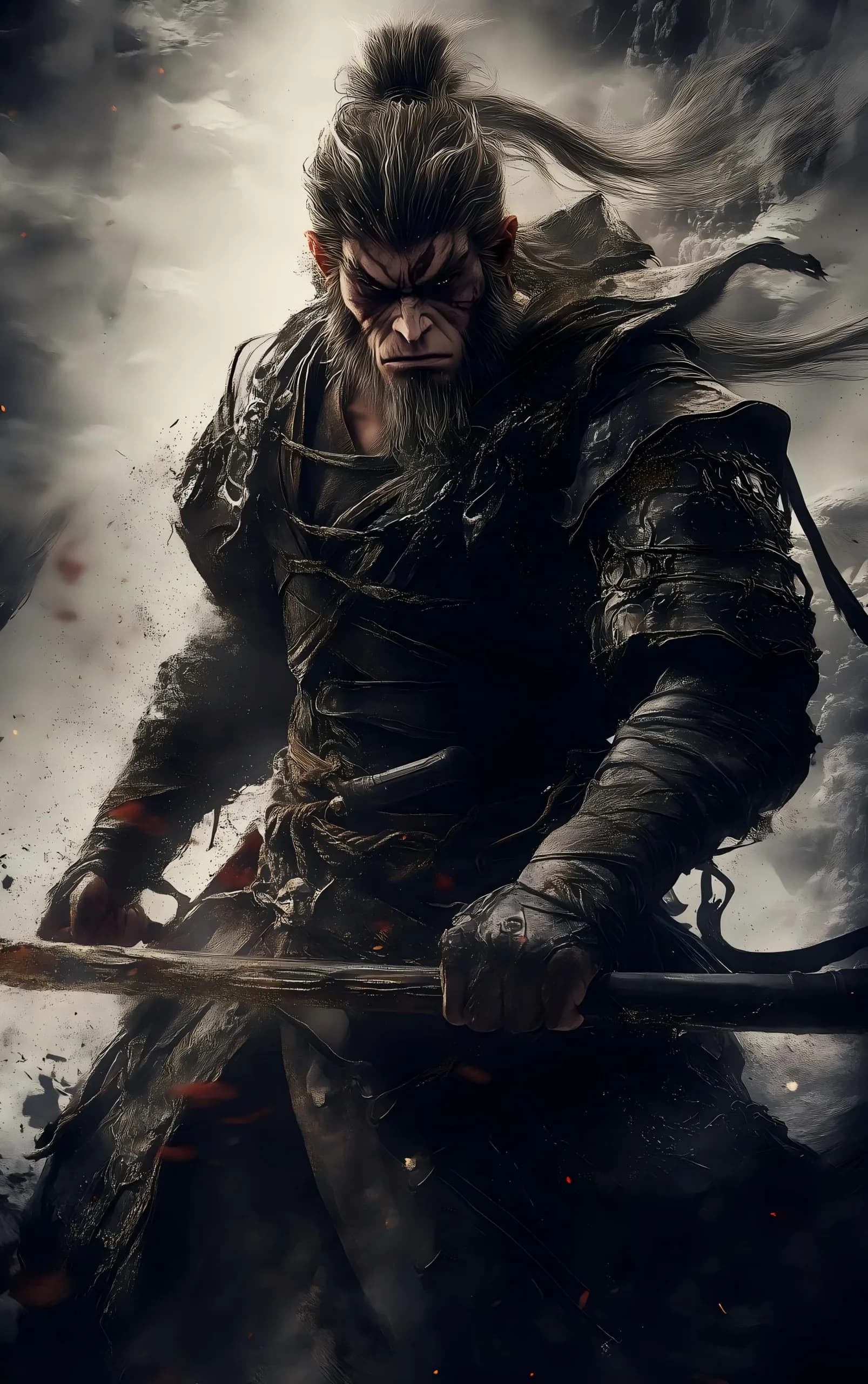 Black Myth Phone Wallpaper - Black Myth: Wukong 2K phone wallpaper