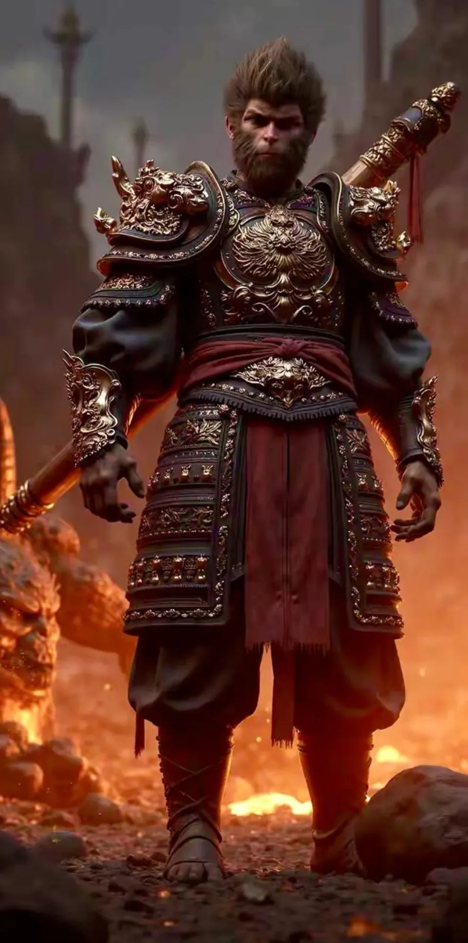 Black Myth Phone Wallpaper - Black Myth: Wukong FHD phone wallpaper
