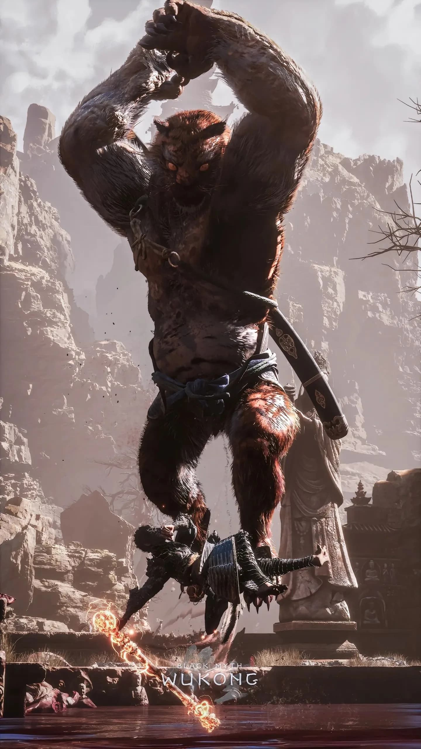 Black Myth Phone Wallpaper - Black Myth: Wukong 2K phone wallpaper