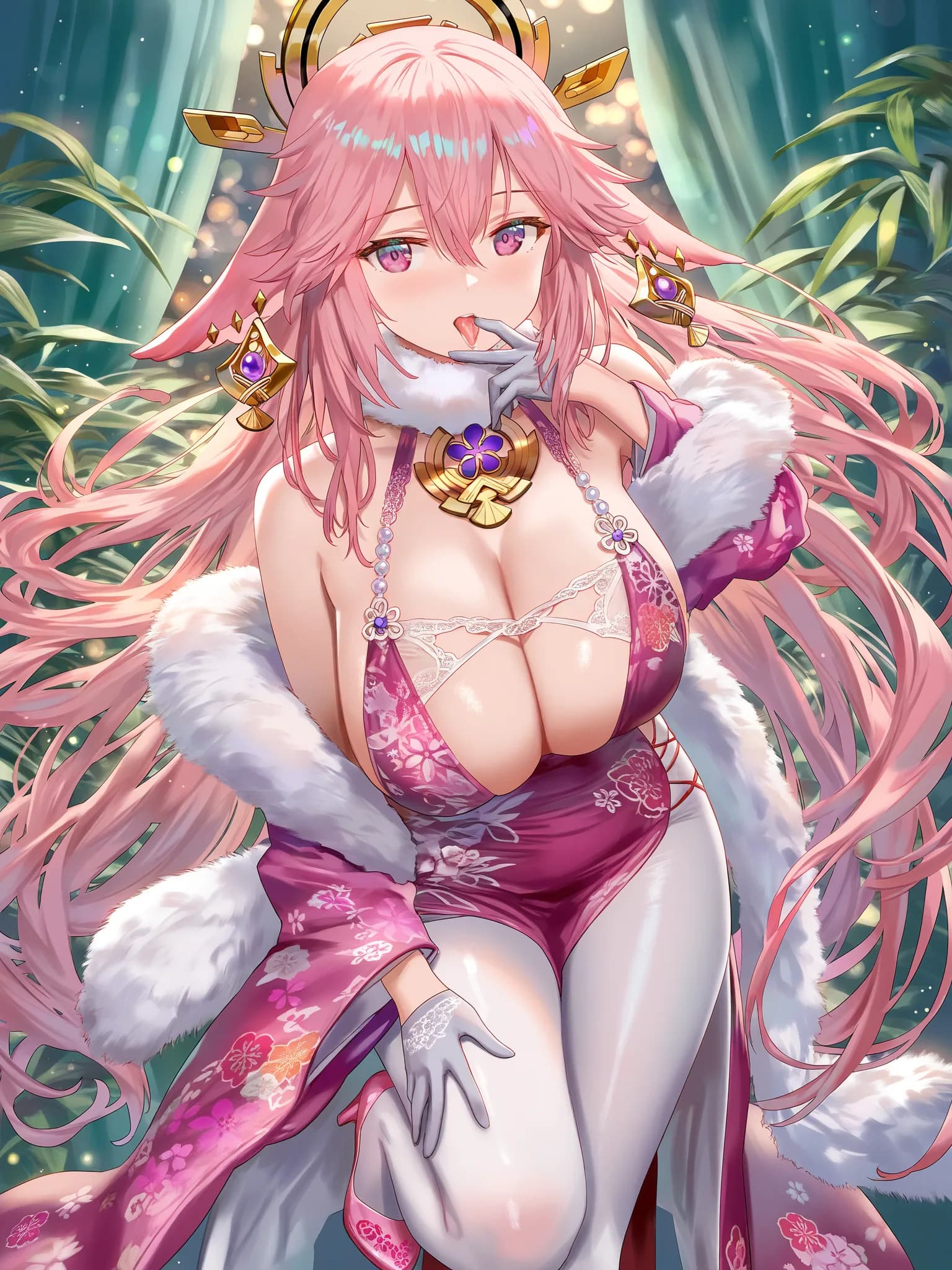 Yae Miko Phone Wallpaper - Genshin Impact FHD phone wallpaper