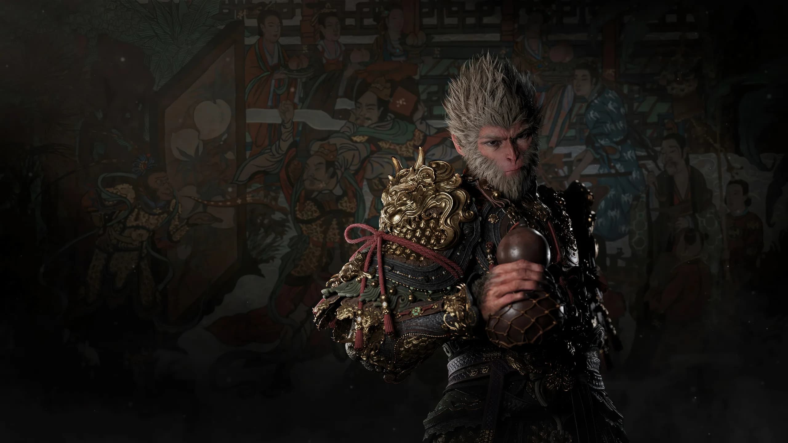 Black Myth: Wukong Mythic Action Scene 03 4K Desktop Wallpaper from Black Myth: Wukong