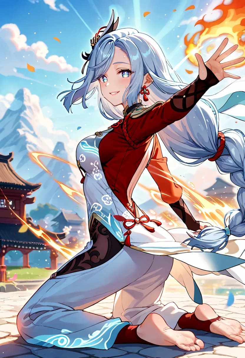 Shenhe Phone Wallpaper - Genshin Impact FHD phone wallpaper