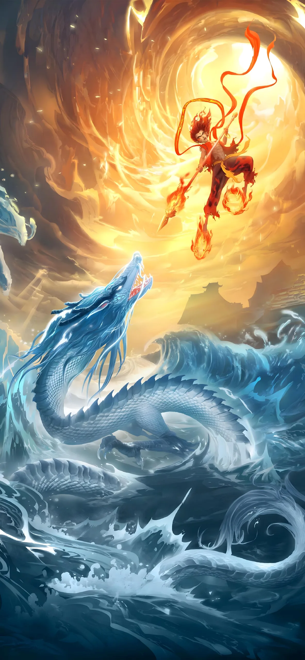 Ne Zha Fire Lotus Portrait 07 - Ne Zha 8K phone wallpaper